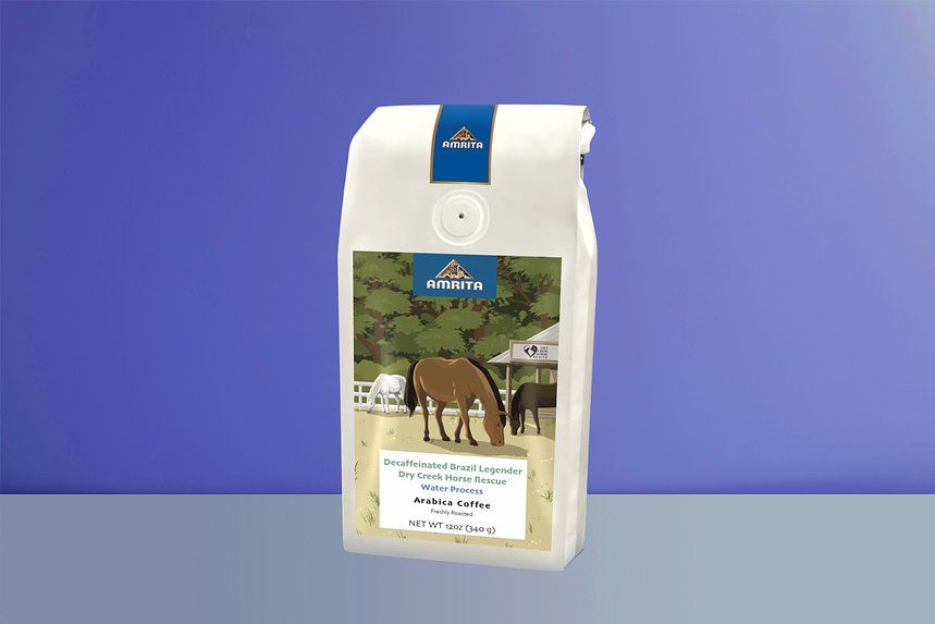 Decaf Brazil Legender Dry Creek Horse Rescue Light Roast bag