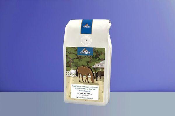 Decaf Brazil Legender Dry Creek Horse Rescue Light Roast bag