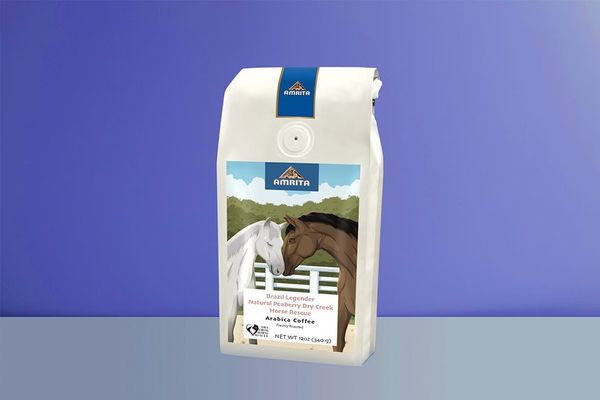 Brazil Legender Peaberry Dry Creek Horse Rescue Dark Roast bag